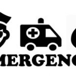 Student health emergency icons including police, ambulance, and fire symbols.